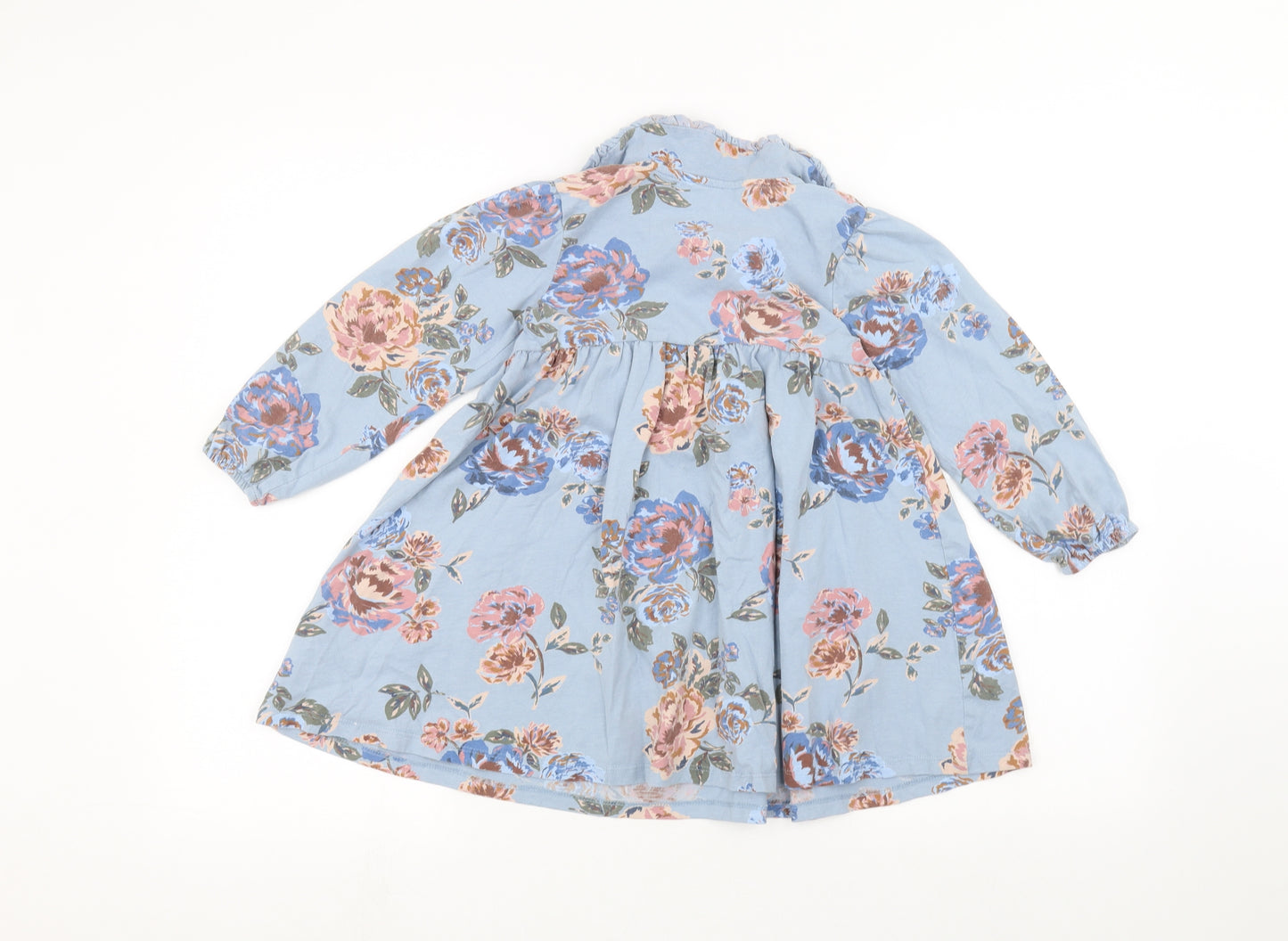 NEXT Girls Blue Floral  A-Line  Size 5-6 Years