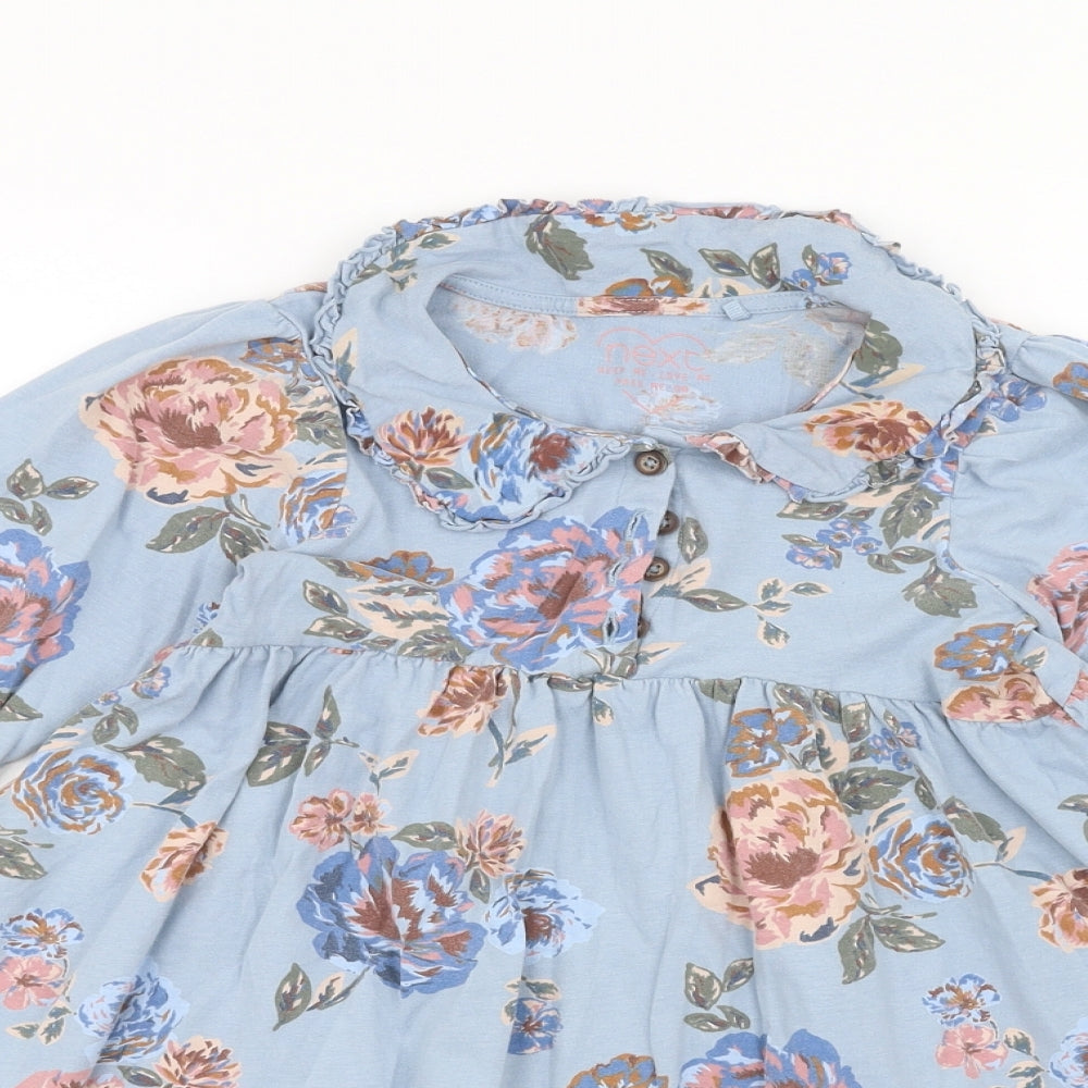 NEXT Girls Blue Floral  A-Line  Size 5-6 Years