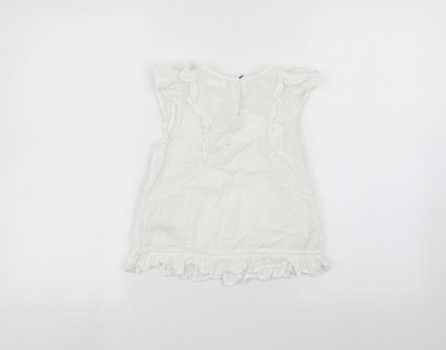 NEXT Girls White   Basic T-Shirt Size 7 Years