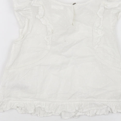 NEXT Girls White   Basic T-Shirt Size 7 Years