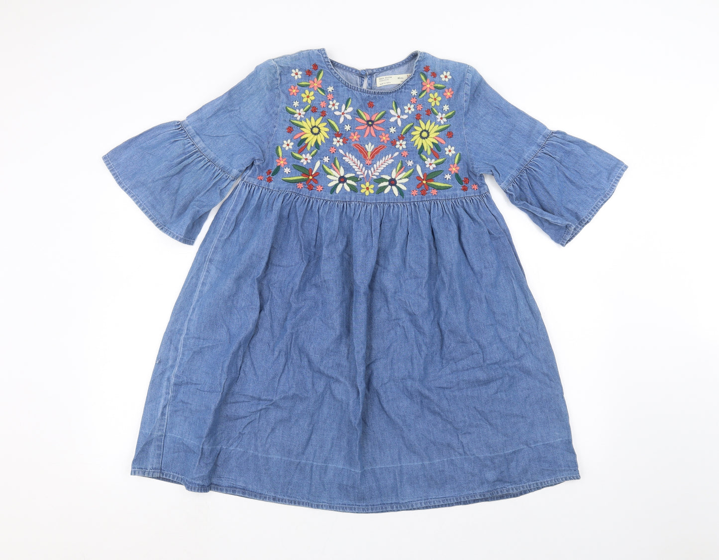 Zara Girls Blue  Denim A-Line  Size 10 Years