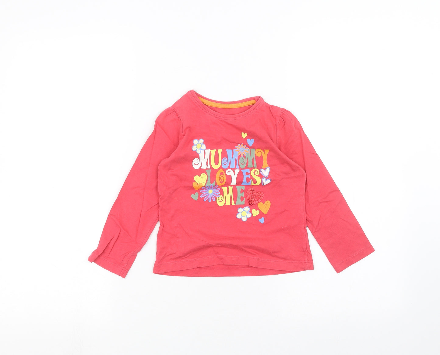 Mothercare Girls Pink   Basic T-Shirt Size 3-4 Years