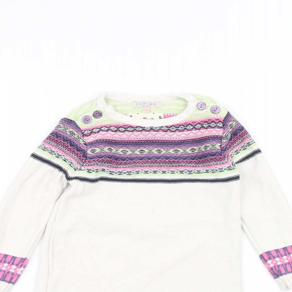 Marks and Spencer Girls White   Basic T-Shirt Size 3-4 Years