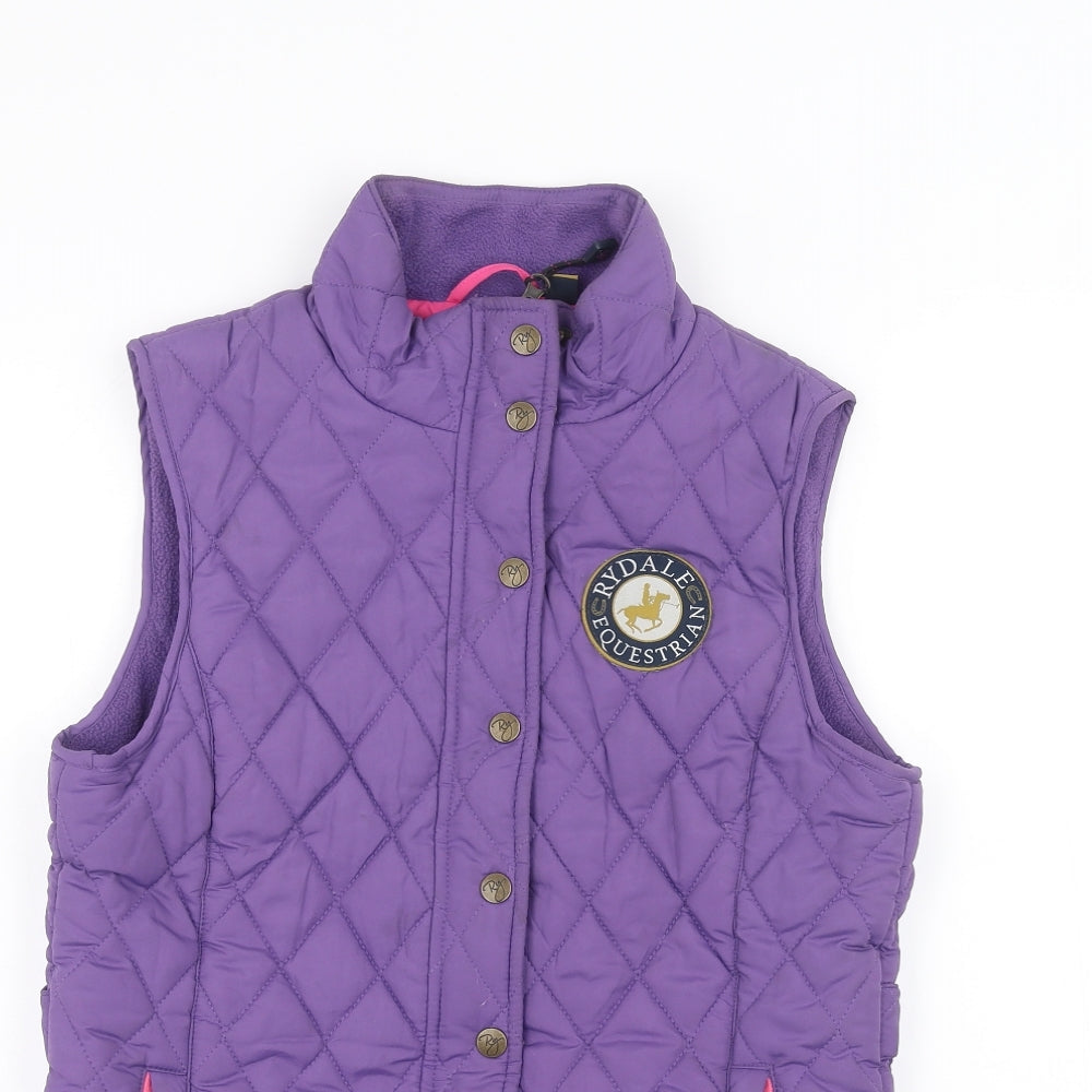 Rydale Girls Purple   Gilet Coat Size 9-10 Years