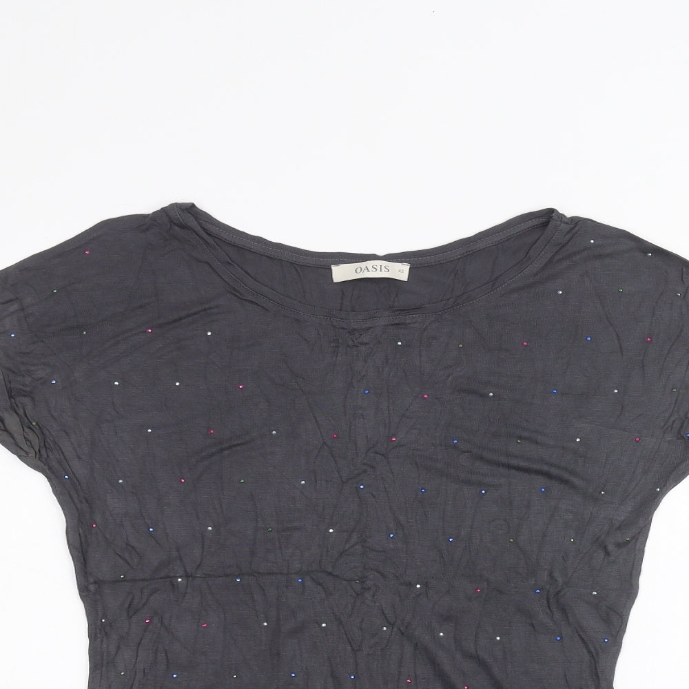 Oasis Womens Black   Basic T-Shirt Size XS