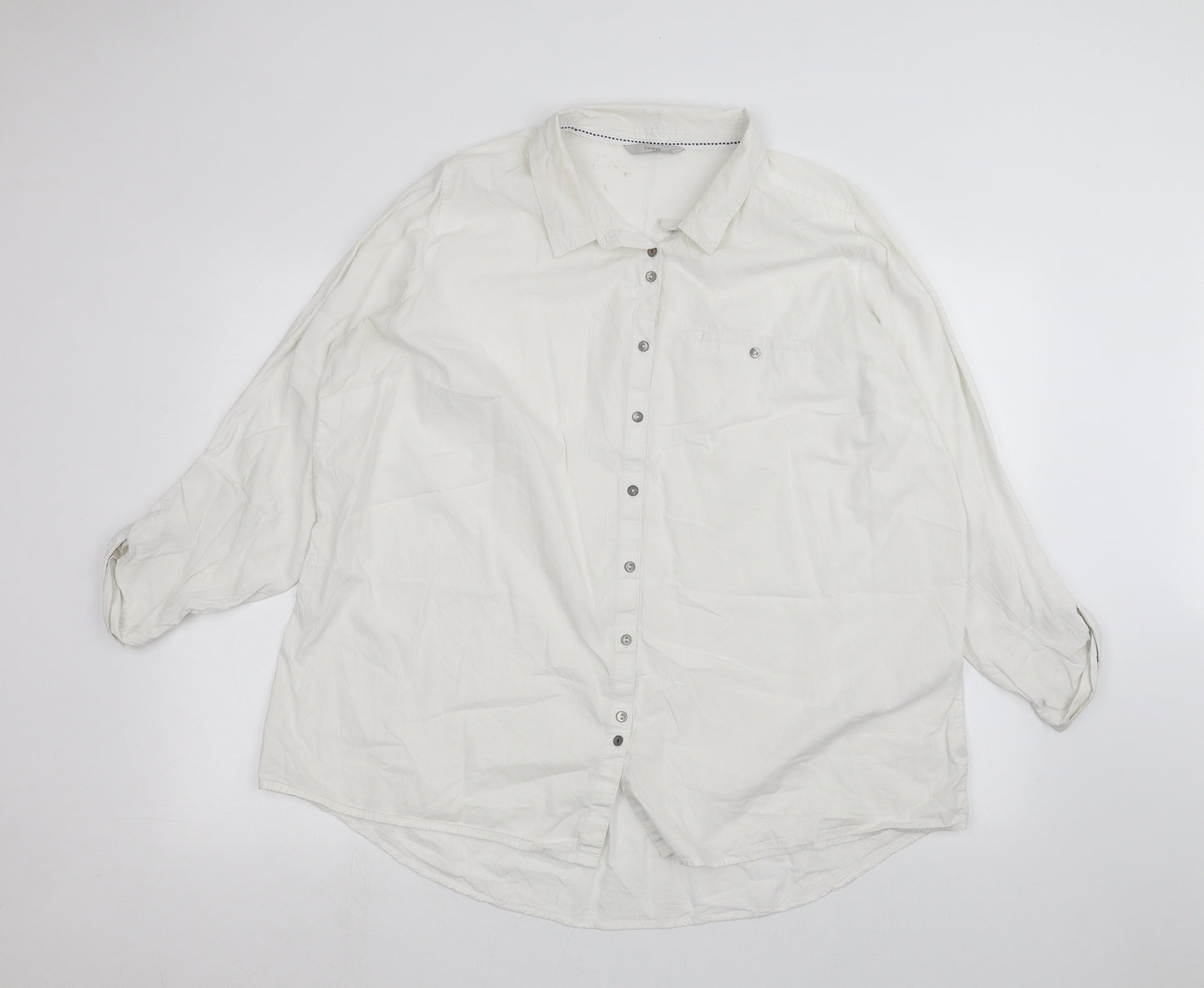 George Womens White   Basic Button-Up Size 22