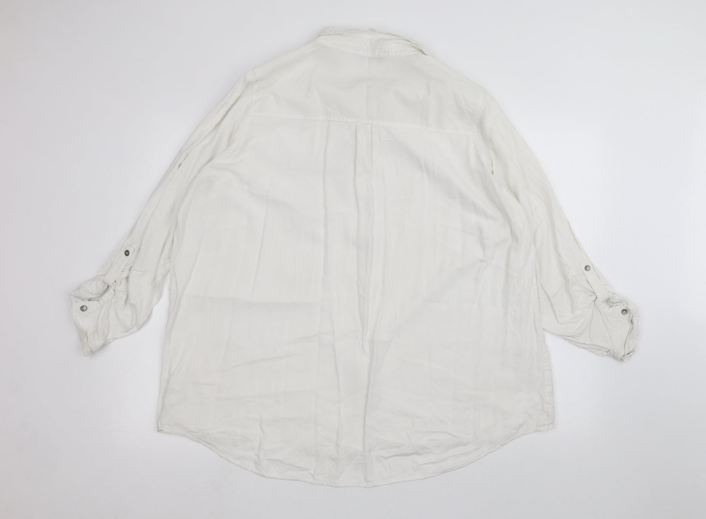 George Womens White   Basic Button-Up Size 22