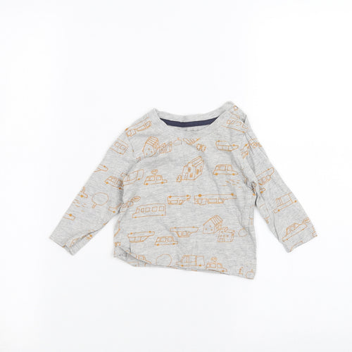 Primark Baby Grey   Basic T-Shirt Size 6-9 Months