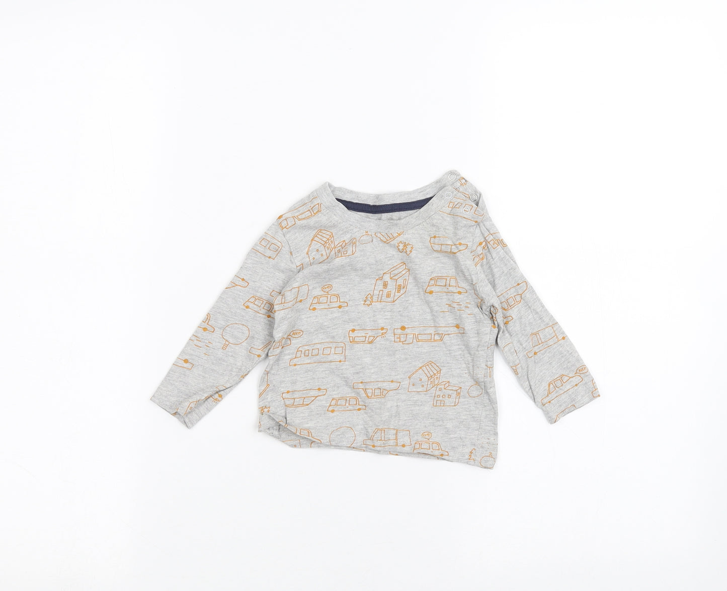 Primark Baby Grey   Basic T-Shirt Size 6-9 Months