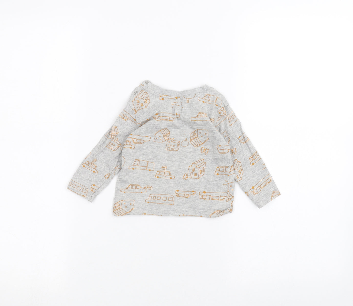 Primark Baby Grey   Basic T-Shirt Size 6-9 Months