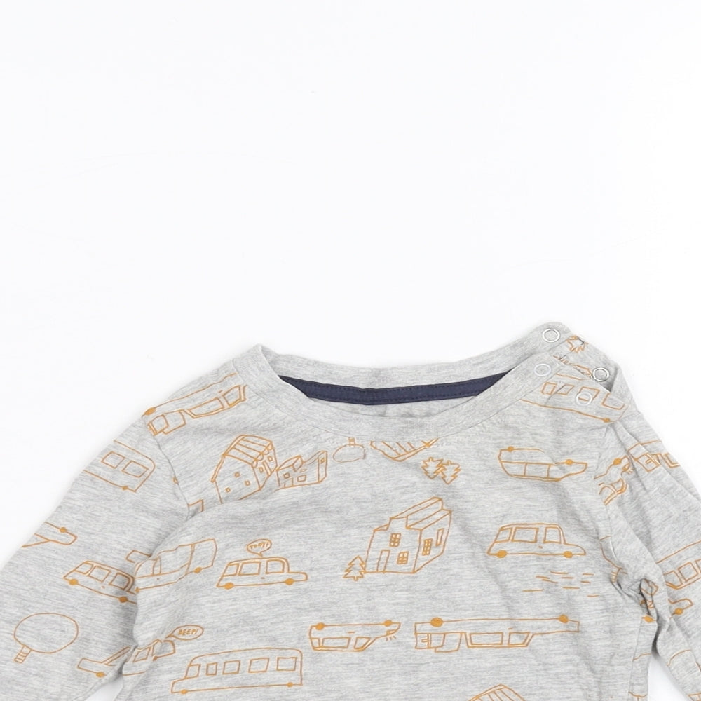 Primark Baby Grey   Basic T-Shirt Size 6-9 Months