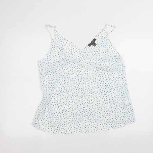 Primark Womens White Polka Dot  Basic Blouse Size 14
