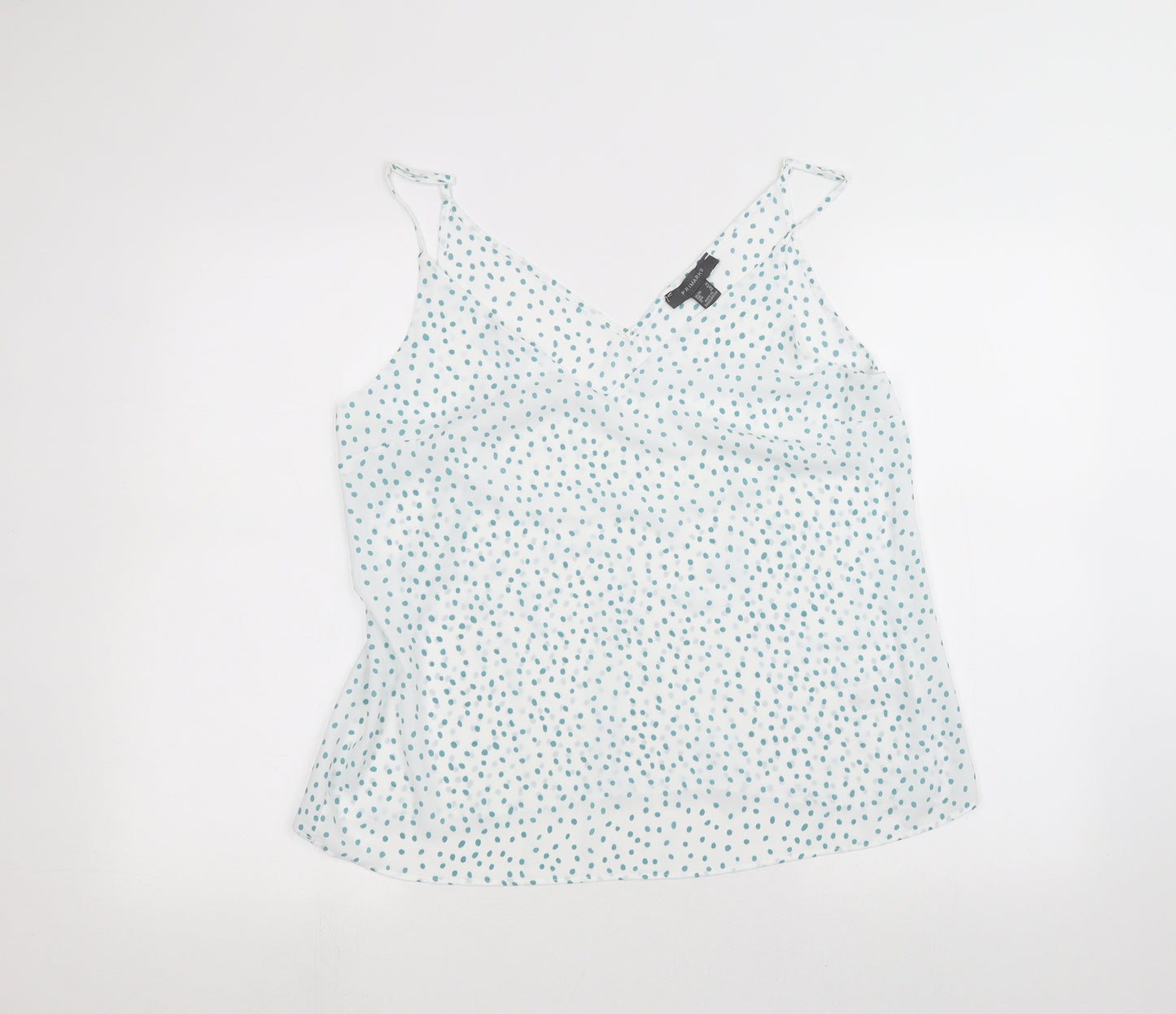 Primark Womens White Polka Dot  Basic Blouse Size 14