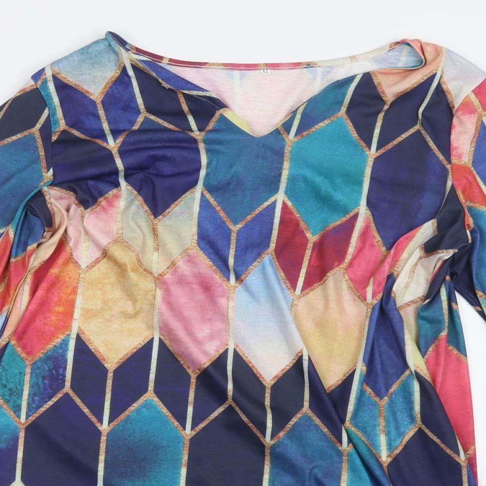 Preworn Womens Blue   Basic T-Shirt Size XL