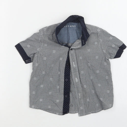 Nutmeg Boys Blue Check  Basic Button-Up Size 18-24 Months
