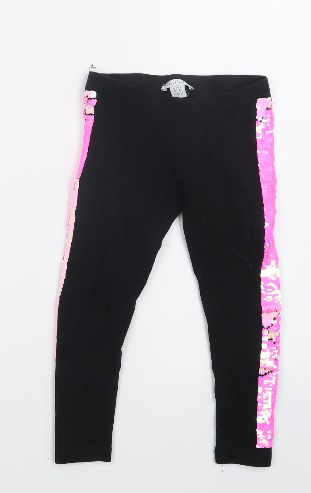 Primark Girls Black   Capri Trousers Size 4-5 Years