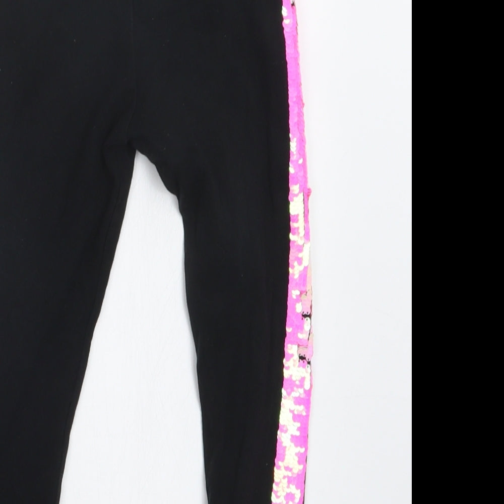 Primark Girls Black   Capri Trousers Size 4-5 Years
