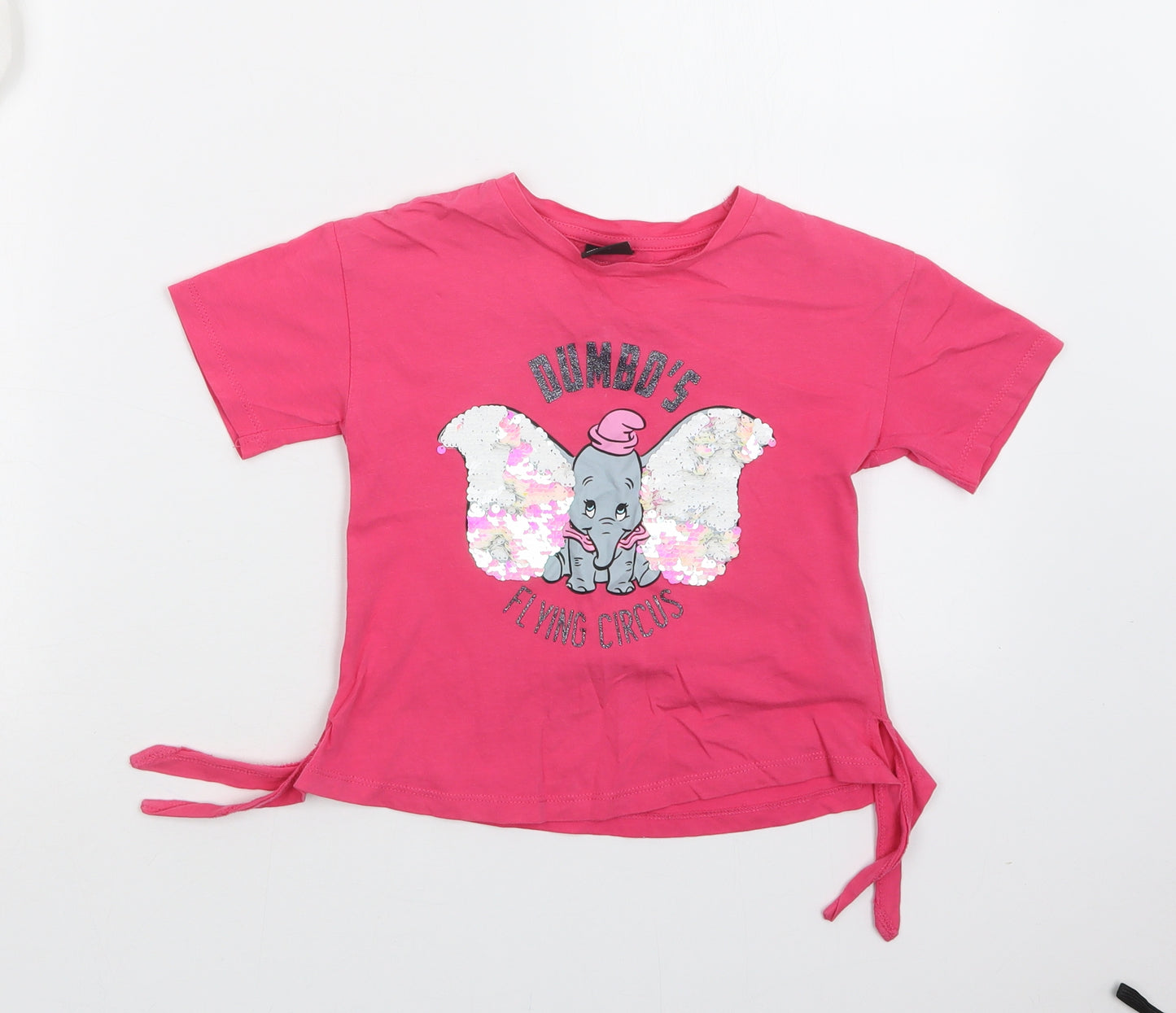 Primark Girls Pink   Basic T-Shirt Size 3-4 Years  - Dumbo