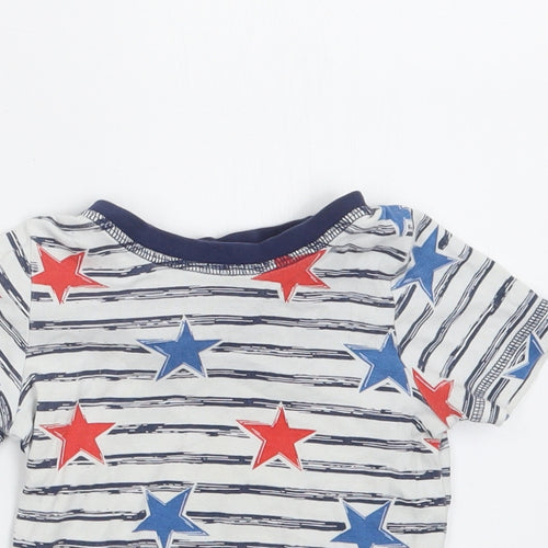 TU Boys White Geometric   Pyjama Top Size 2-3 Years