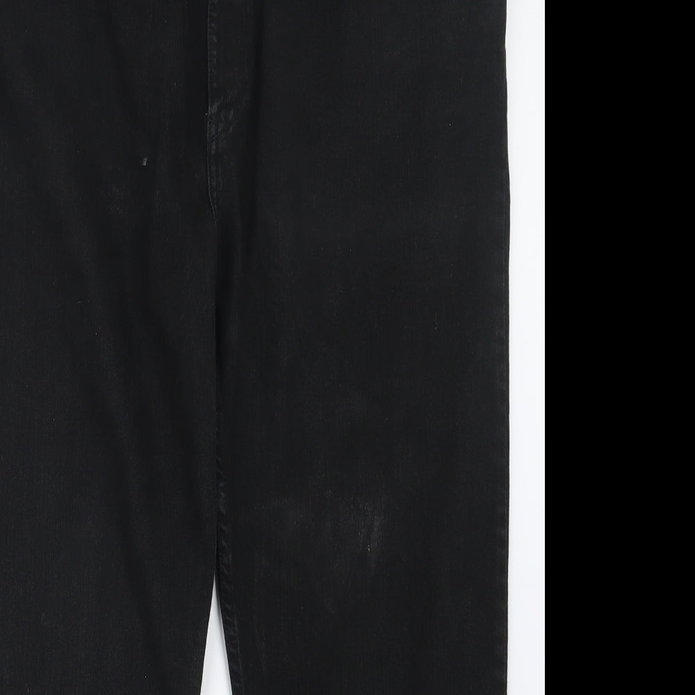 Marks and Spencer Mens Black  Denim Straight Jeans Size 42 in L29 in