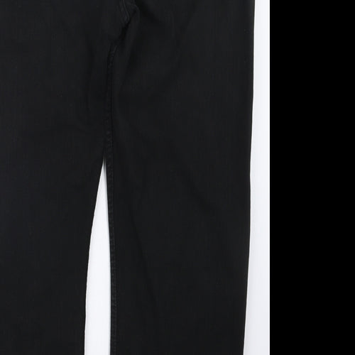 Marks and Spencer Mens Black  Denim Straight Jeans Size 42 in L29 in