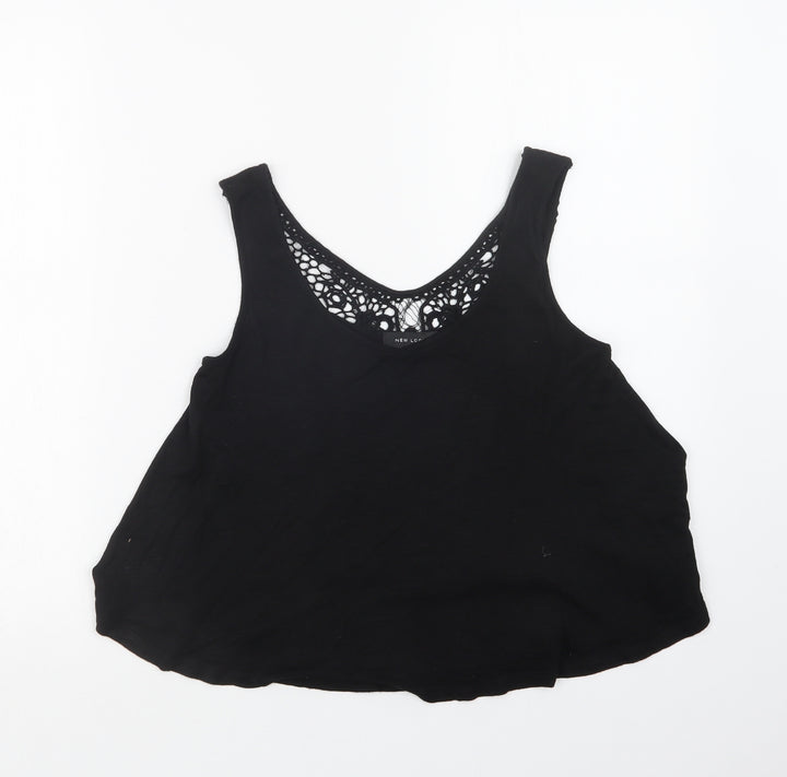 New Look Womens Black   Basic Tank Size 6