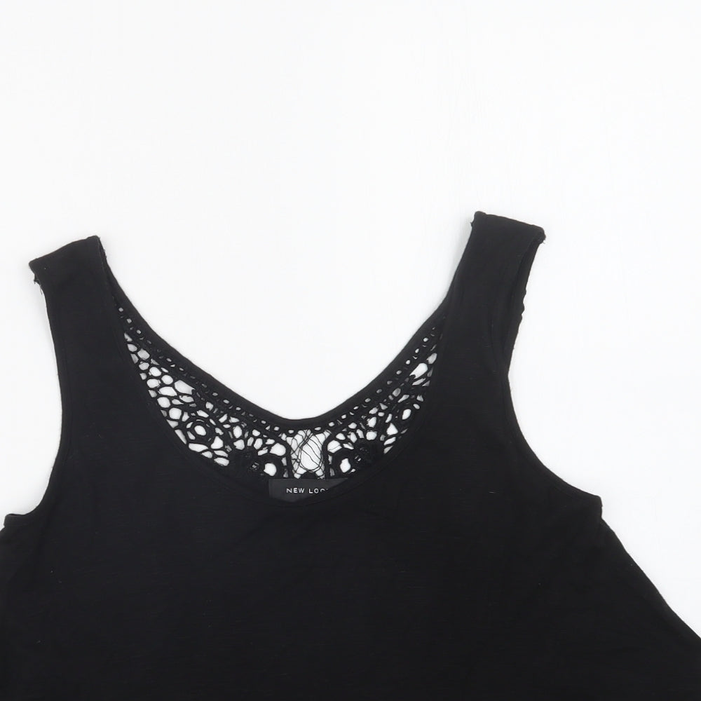 New Look Womens Black   Basic Tank Size 6
