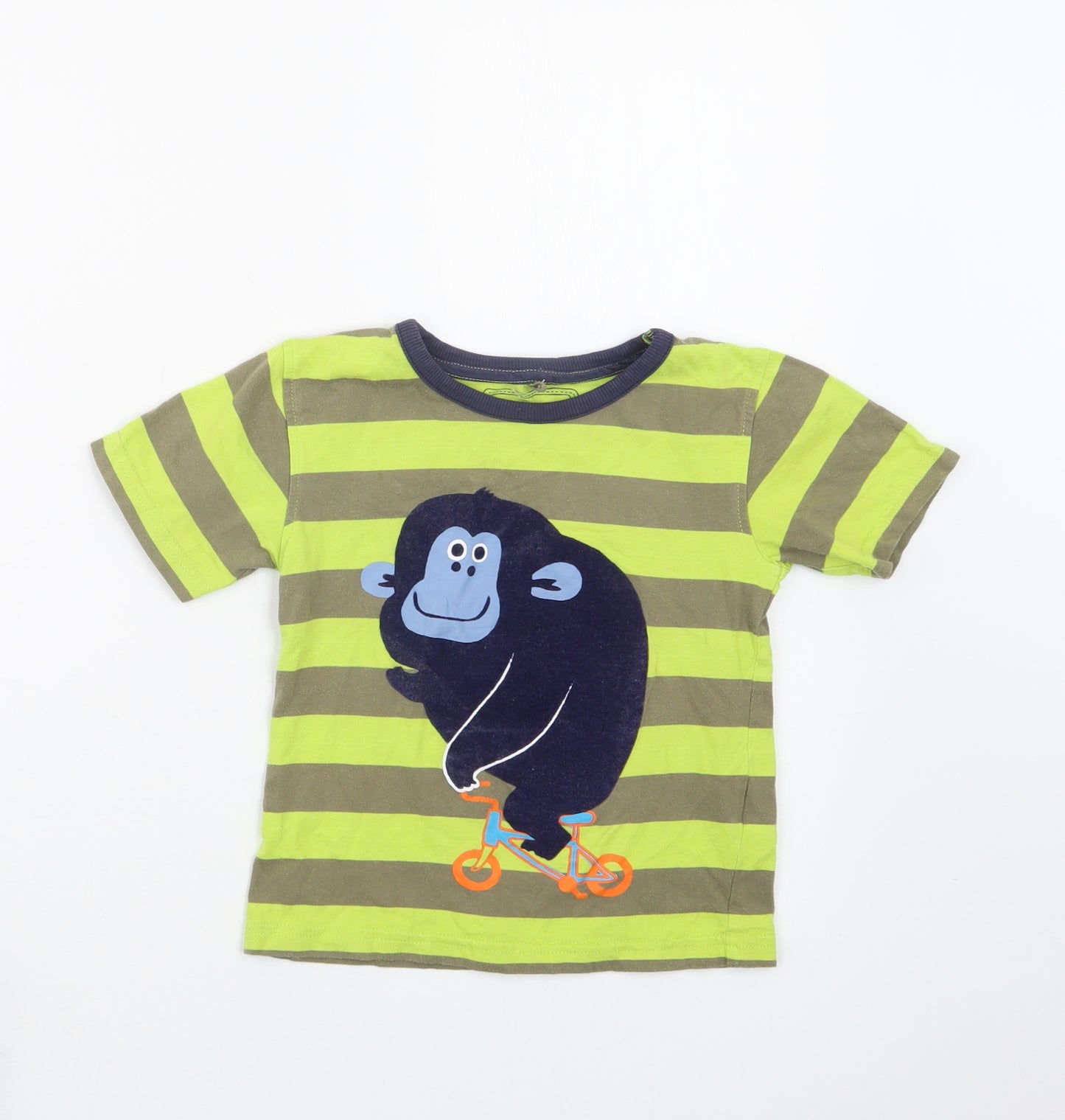 Blue Zoo Boys Yellow Striped  Basic T-Shirt Size 2-3 Years