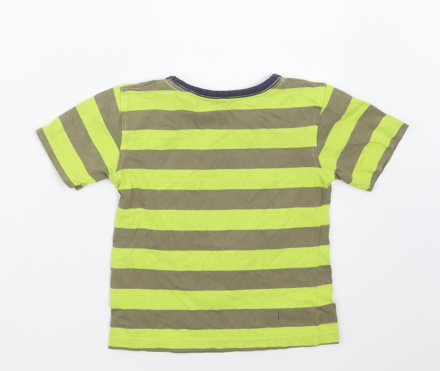 Blue Zoo Boys Yellow Striped  Basic T-Shirt Size 2-3 Years