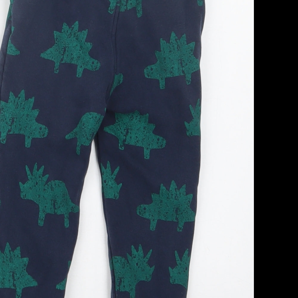 Marks and Spencer Boys Blue Geometric  Jogger Trousers Size 2-3 Years