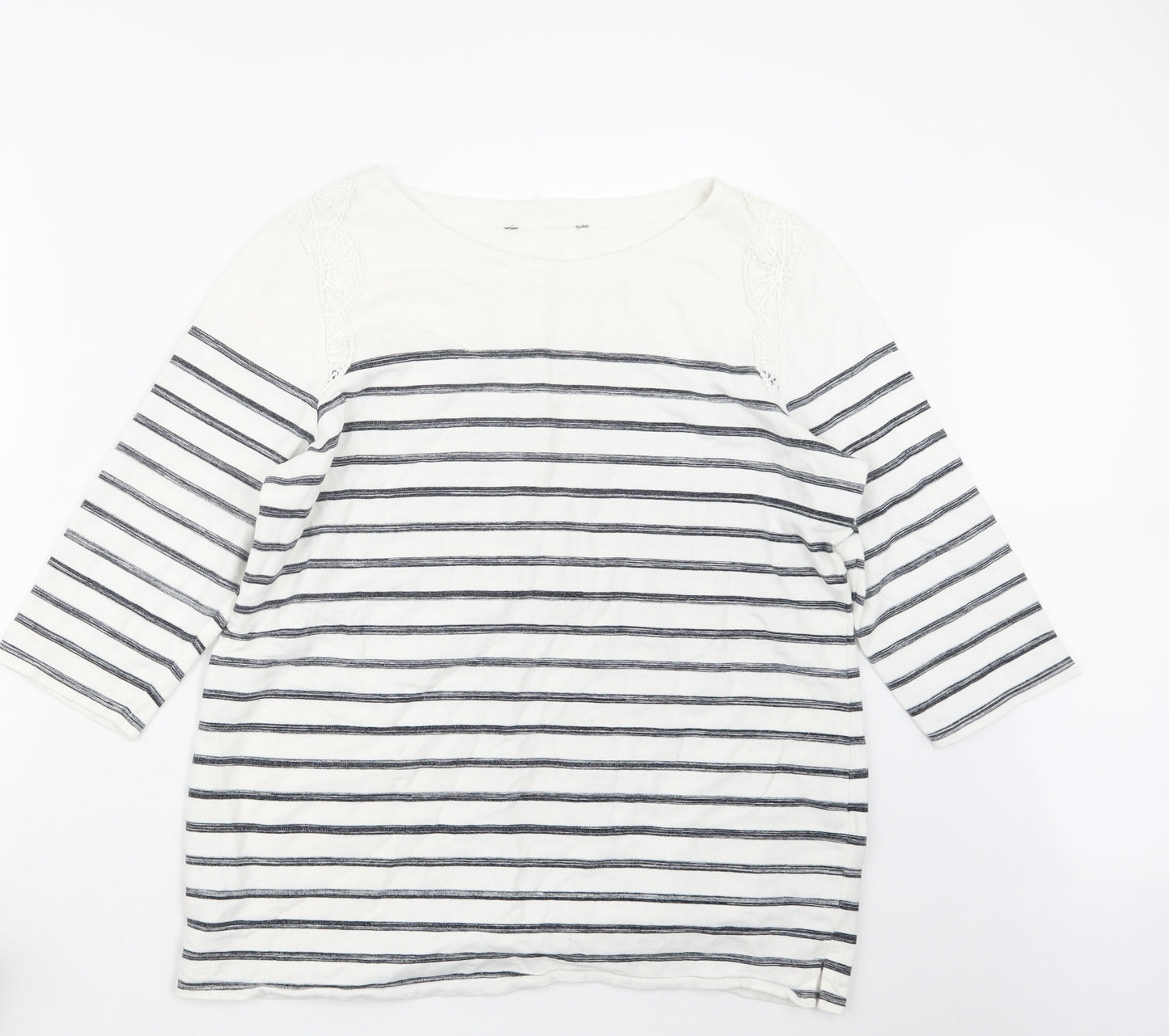 Preworn Womens Blue Striped  Pullover Jumper Size 16
