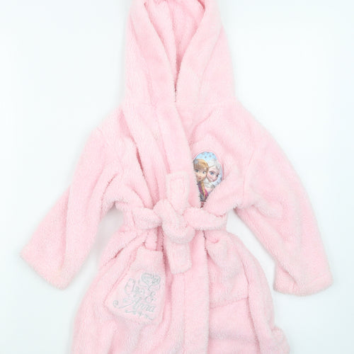 George Girls Pink Geometric  Top Robe Size 2-3 Years  - Frozen