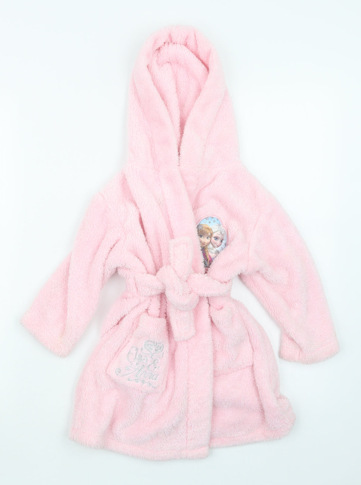 George Girls Pink Geometric  Top Robe Size 2-3 Years  - Frozen