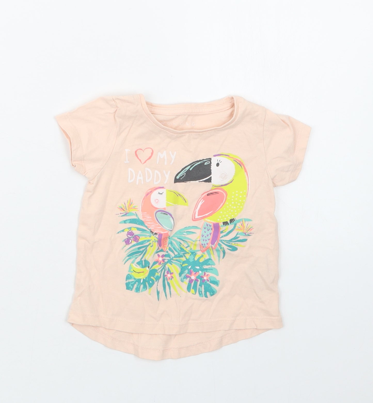 Nutmeg Girls Pink   Basic T-Shirt Size 18-24 Months