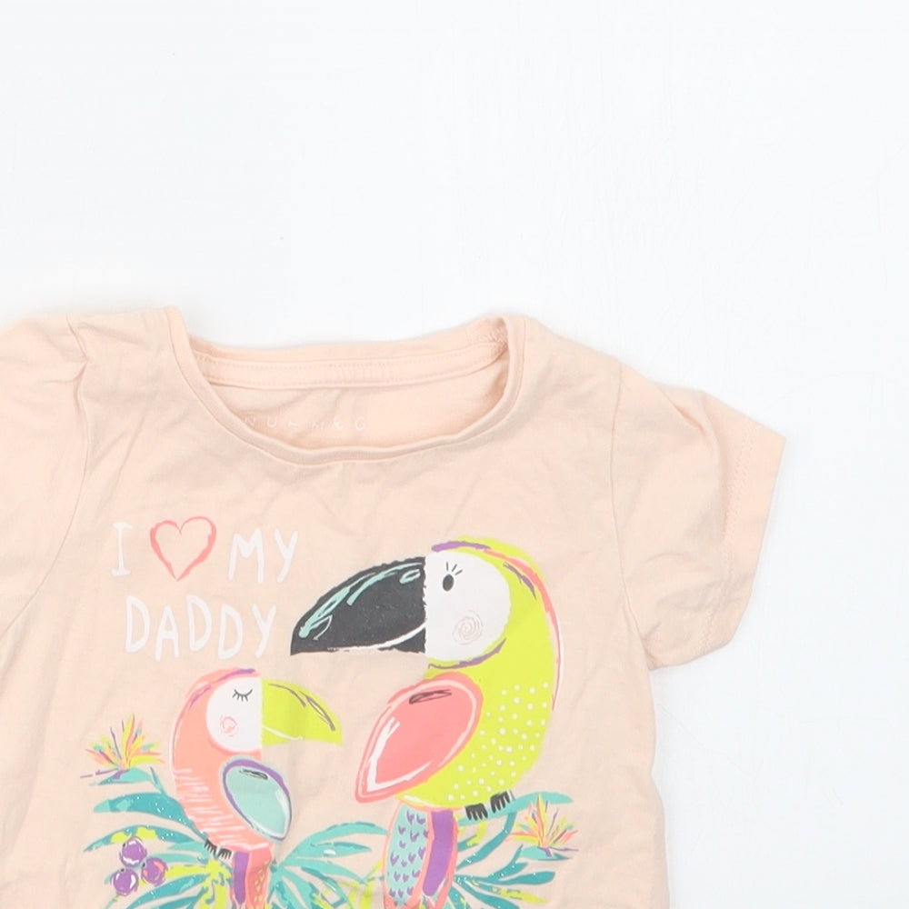 Nutmeg Girls Pink   Basic T-Shirt Size 18-24 Months