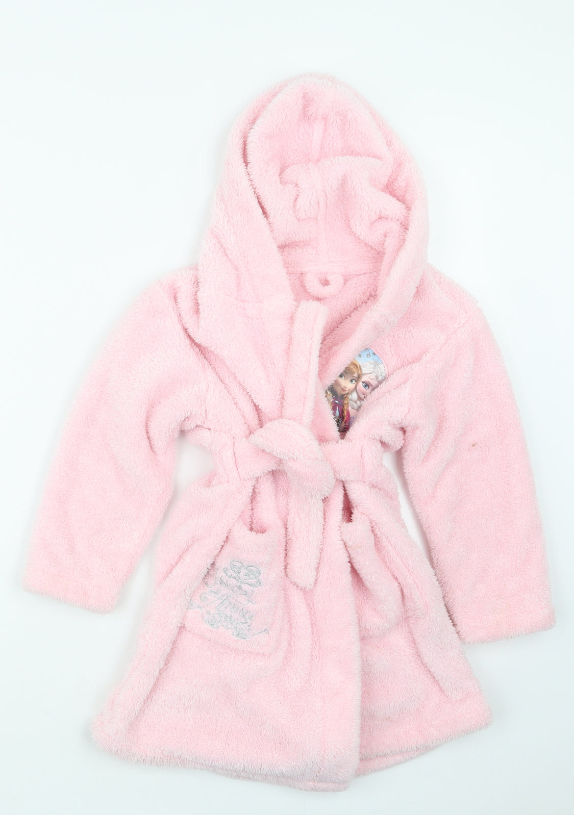 George Girls Pink Geometric  Top Robe Size 5-6 Years  - Frozen