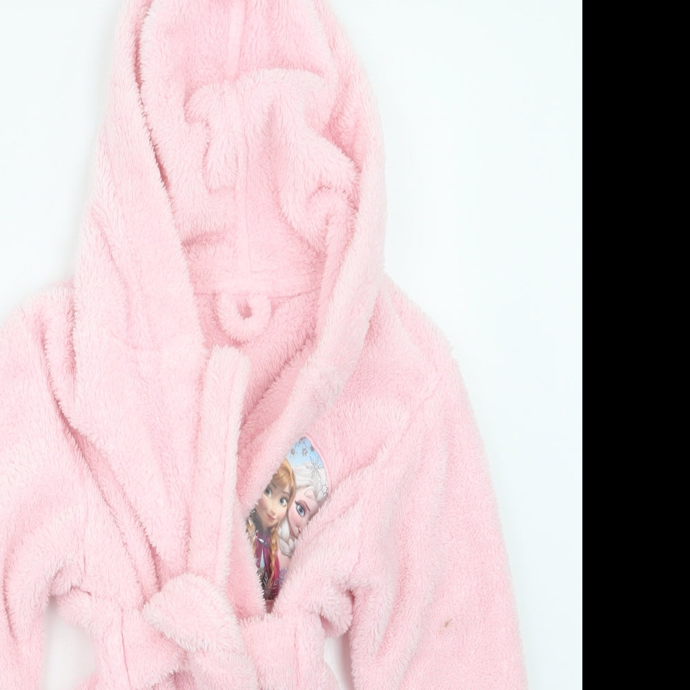 George Girls Pink Geometric  Top Robe Size 5-6 Years  - Frozen