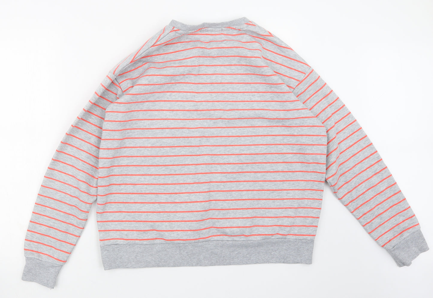 Primark Womens Grey Striped Knit Pullover Jumper Size 12