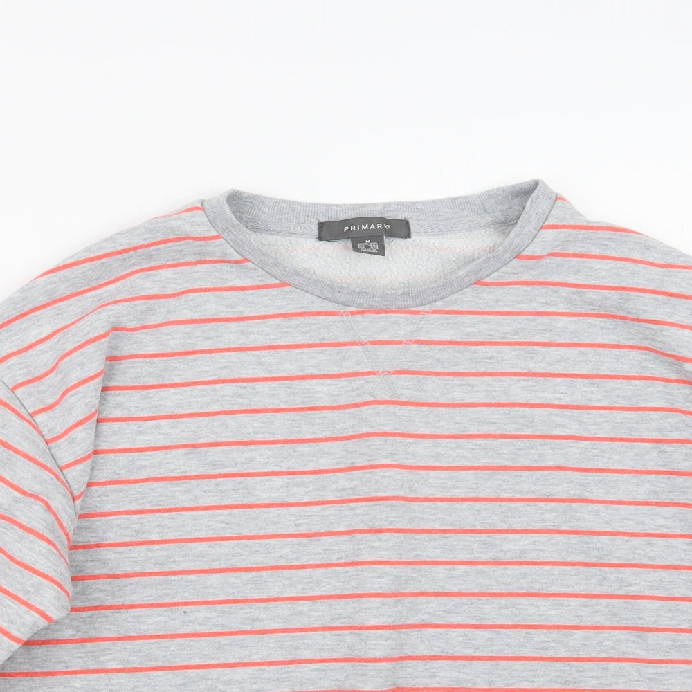 Primark Womens Grey Striped Knit Pullover Jumper Size 12