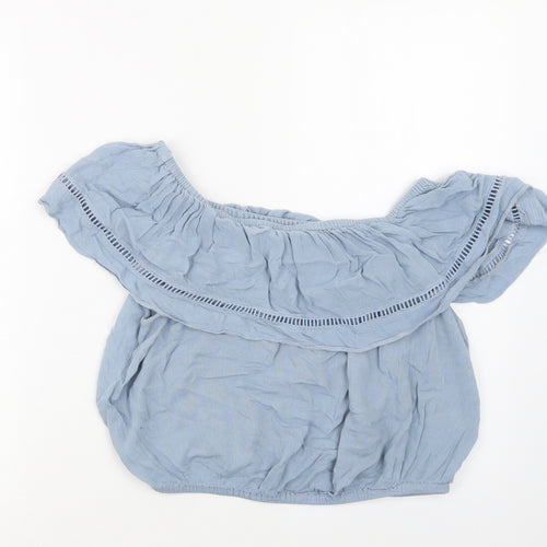 New Look Womens Blue   Cropped T-Shirt Size 14