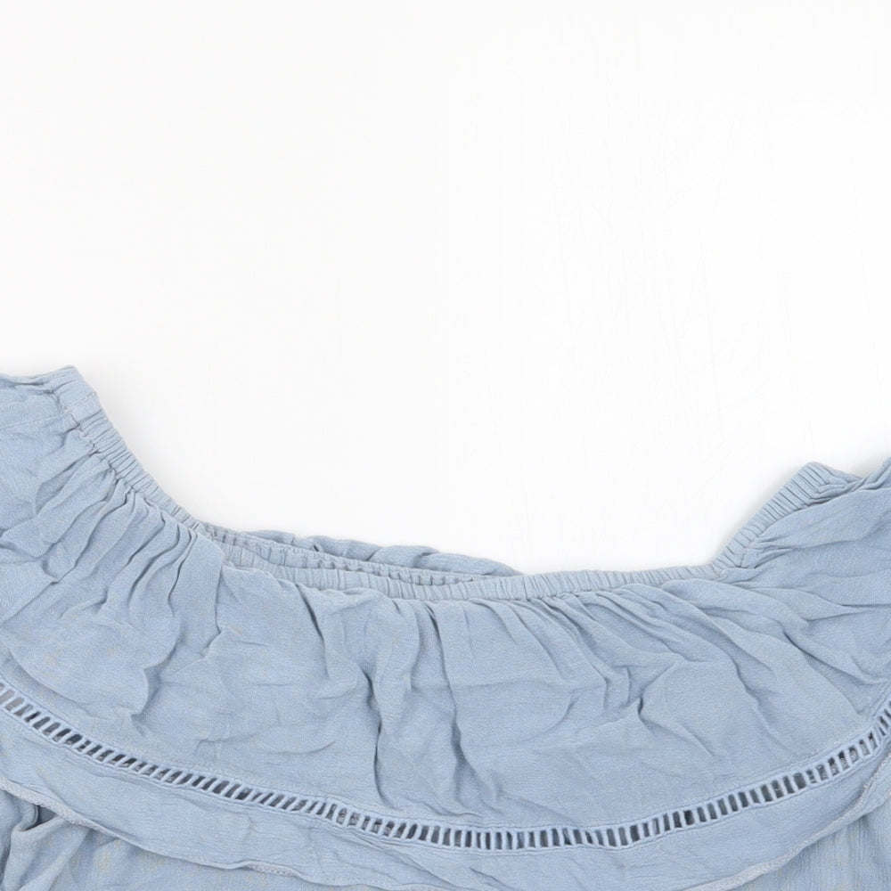 New Look Womens Blue   Cropped T-Shirt Size 14