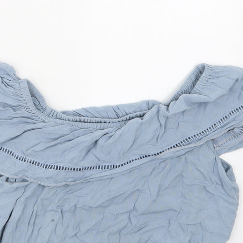 New Look Womens Blue   Cropped T-Shirt Size 14