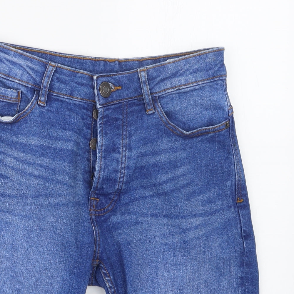 Denim Co. Mens Blue  Denim Cargo Shorts Size 28 in