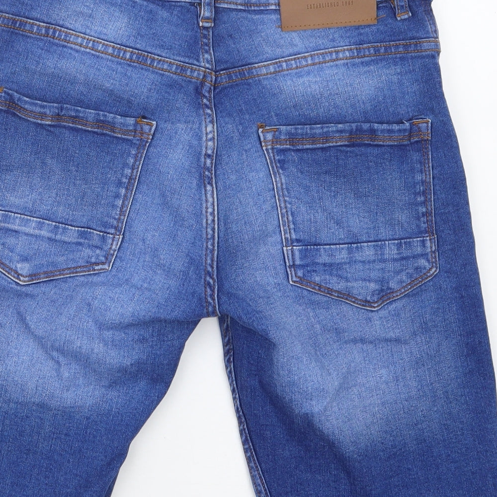 Denim Co. Mens Blue  Denim Cargo Shorts Size 28 in