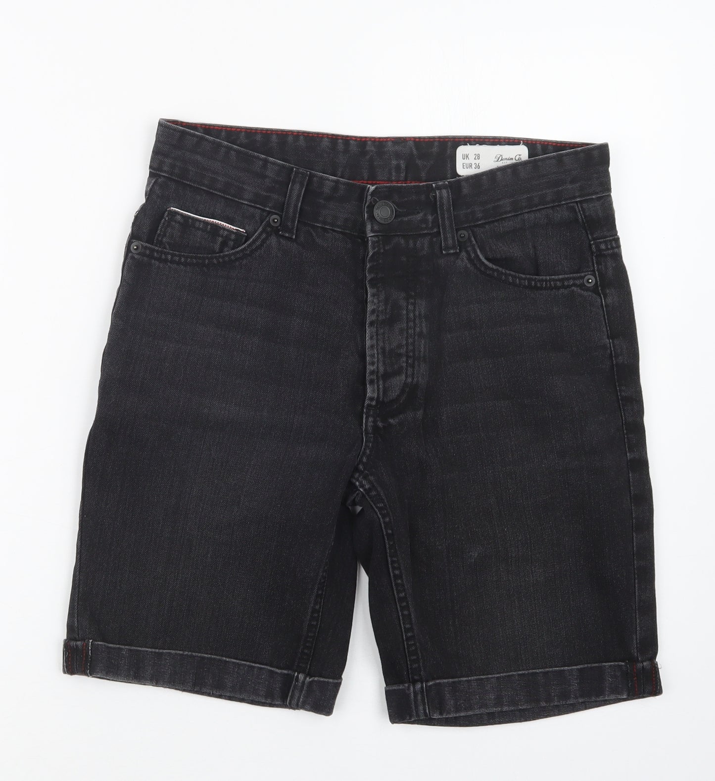 Denim Co. Mens Black  Denim Cargo Shorts Size 30 in
