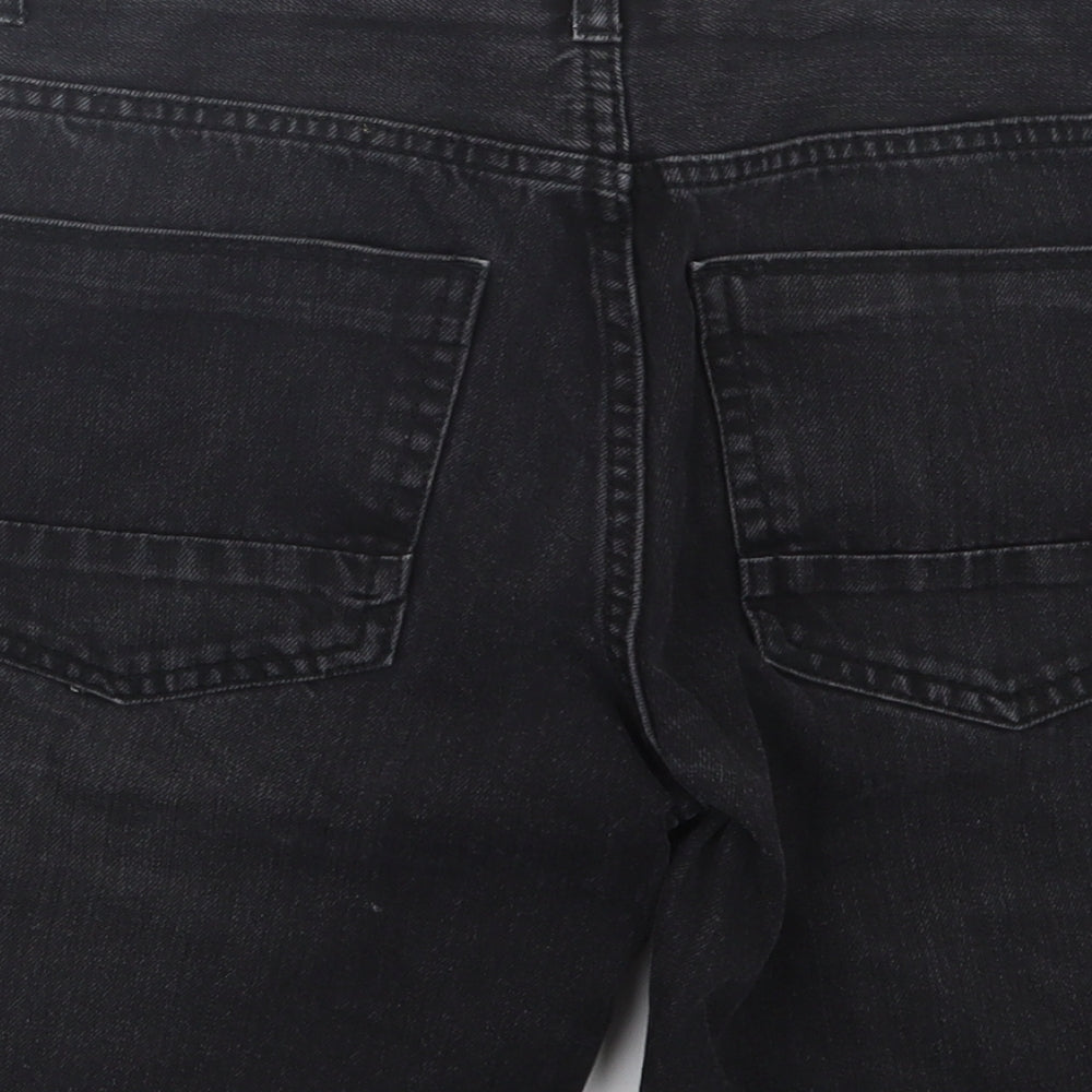 Denim Co. Mens Black  Denim Cargo Shorts Size 30 in