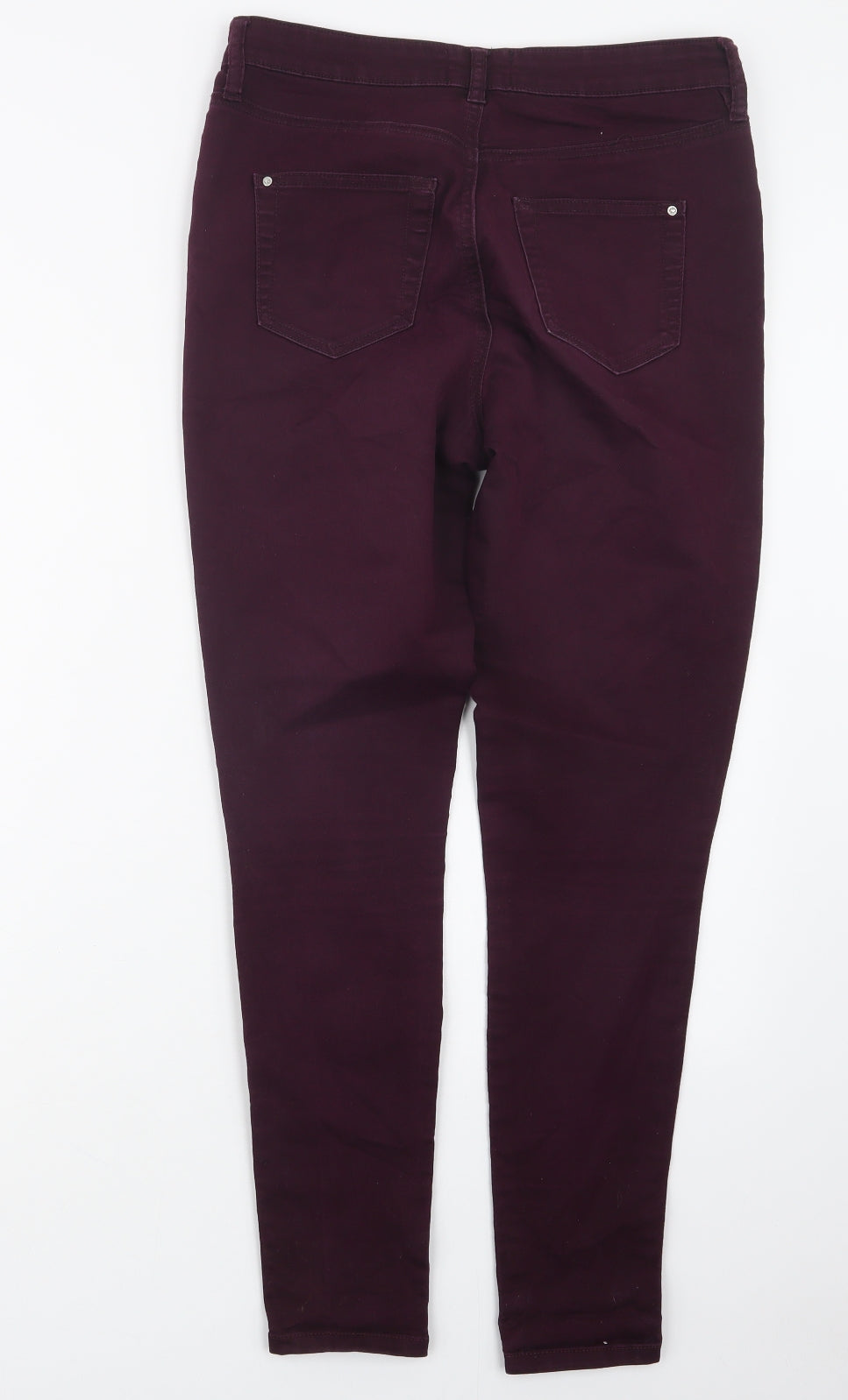 F&F Womens Purple  Denim Straight Jeans Size 10 L28 in