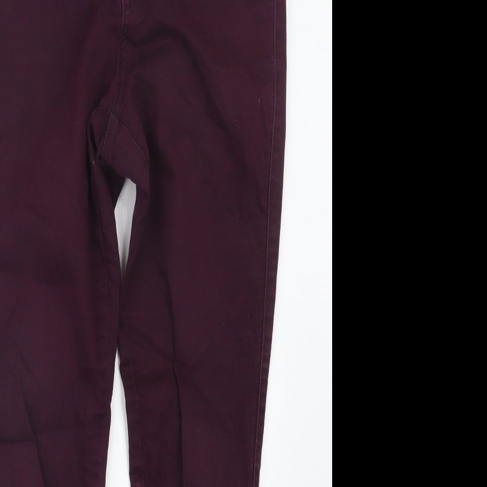 F&F Womens Purple  Denim Straight Jeans Size 10 L28 in