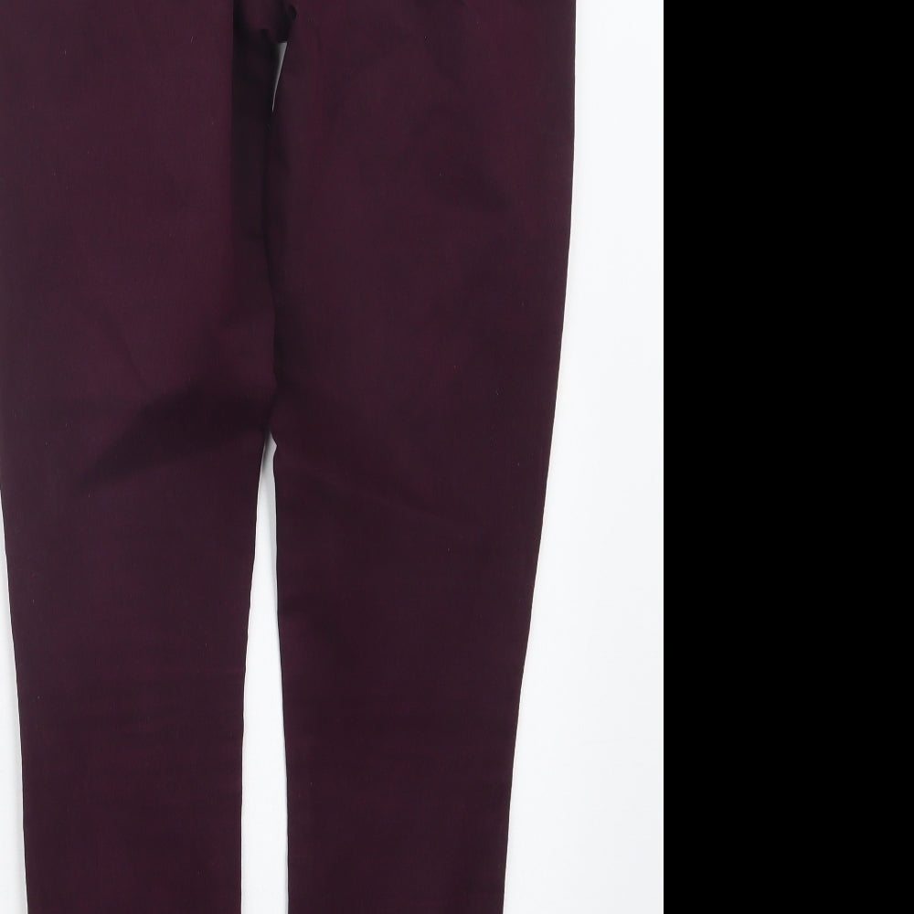 F&F Womens Purple  Denim Straight Jeans Size 10 L28 in
