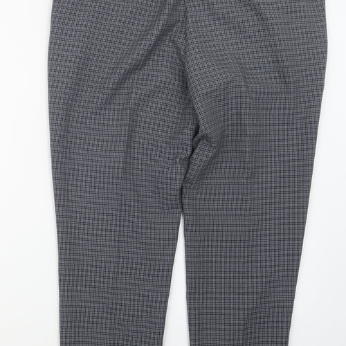 TU Womens Grey Houndstooth  Trousers  Size 12 L25 in